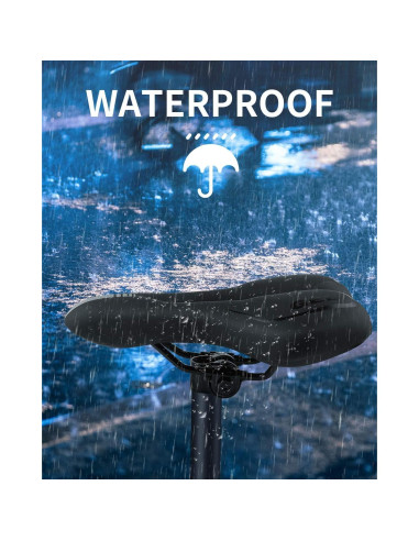 Asiento de Bicicleta MSDADA Gel Impermeable 28x17 cm Negro