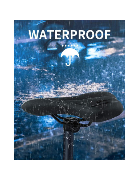 Asiento de Bicicleta MSDADA Gel Impermeable 28x17 cm Negro