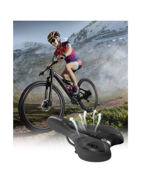 Asiento de Bicicleta MSDADA Gel Impermeable 28x17 cm Negro