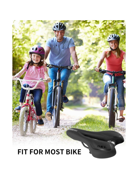 Asiento de Bicicleta MSDADA Gel Impermeable 28x17 cm Negro
