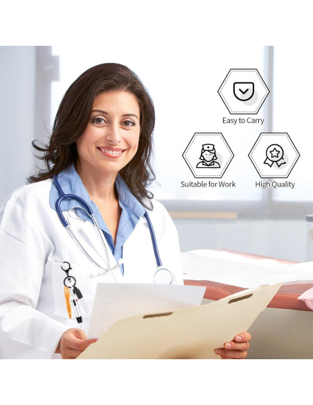 Juego de Bolígrafos para Enfermeras Colarr - 3 Piezas Negro