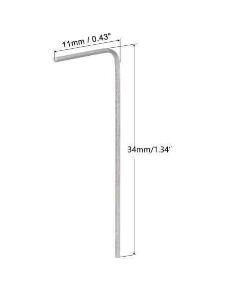 Juego de Llaves Hexagonales 0.7mm TOP-VIGOR 5 Pcs CR-V