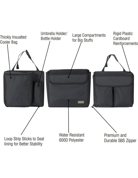 Organizador de Maletero de Coche MARKSIGN con Enfriador 6.81L