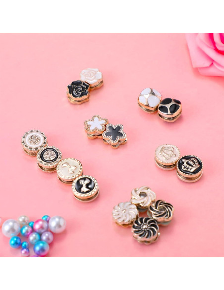 16 Pares de Pines Magnéticos para Hijab MTLEE - Clips Decorativos