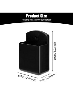 6 Soportes de Control Remoto Autoadhesivos TIE-DailyNec Negro 2