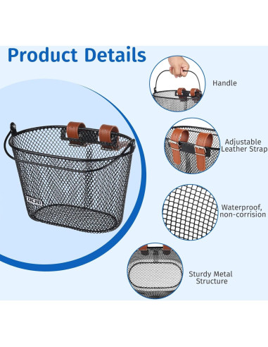 Cesta de Bicicleta para Niños Zacro AKZAKB0301 con Timbre y Streamers