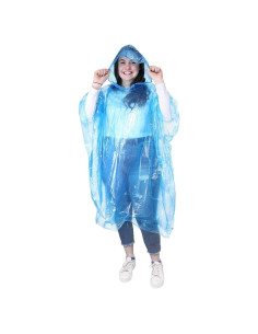 Paquete de 4 Ponchos de Lluvia eBuyGB Impermeables Adultos