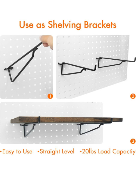Ganchos de Tablero Perforado G.CORE 6" (15.24 cm) Paquete de 10