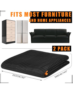 Manteles de Mudanza Aliceset 2 Pcs 203x366 cm Negros 2