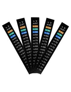 Tira de termómetro adhesiva Abustle Pig para acuarios 4-36C