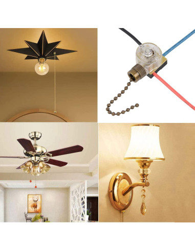 Interruptor de Luz para Ventilador de Techo Zing Ear ZE-110 3 Hilos