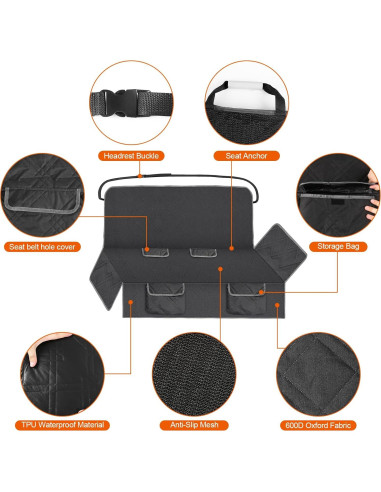 Funda de Asiento de Coche para Perros Kistrba Impermeable