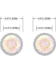 Aretes de Clip Redondos YOQUCOL 10MM Cristal de Circonio 2