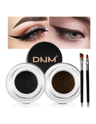 Delineador de Gel Impermeable 2 en 1 evpct Negro y Marrón