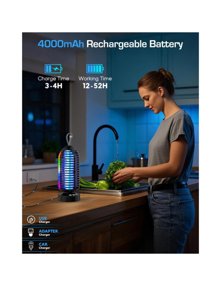 Trampa de Insectos Inalámbrica PhatroyYee Azul 4000mAh IPX5