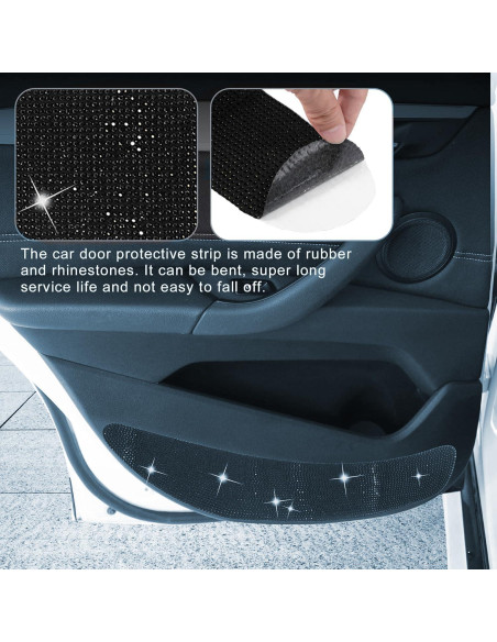 4 Almohadillas Antigolpes para Puertas de Auto Unifizz - Negro