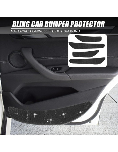 4 Almohadillas Antigolpes para Puertas de Auto Unifizz - Negro