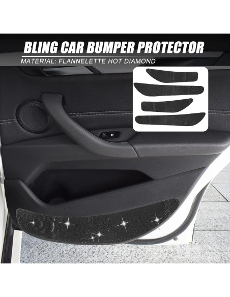 4 Almohadillas Antigolpes para Puertas de Auto Unifizz - Negro