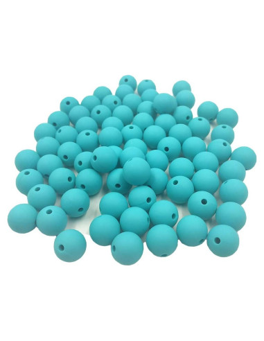100 Perlas Redondas de Silicona 12mm Alenybeby para DIY