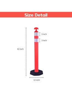 Poste Delineador de Tráfico OranclUS 106.68 cm - 3 Paquete 2