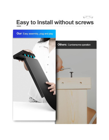 Soporte para Monitor EAXBUX con Carga Inalámbrica y 4 USB