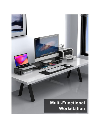 Soporte para Monitor EAXBUX con Carga Inalámbrica y 4 USB