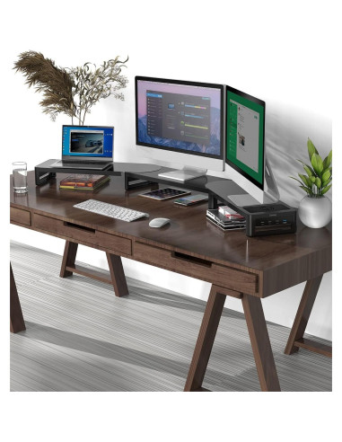 Soporte para Monitor EAXBUX con Carga Inalámbrica y 4 USB