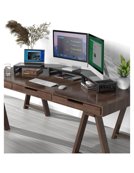 Soporte para Monitor EAXBUX con Carga Inalámbrica y 4 USB