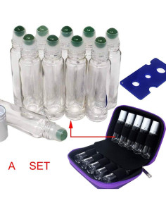 10 Botellas de Vidrio Reutilizables 10ml Fengshuisale Aventurina 2