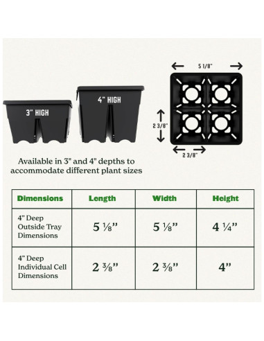 Bandeja de Inicio de Semillas Epic Gardening - 8 Celdas 7.62 cm