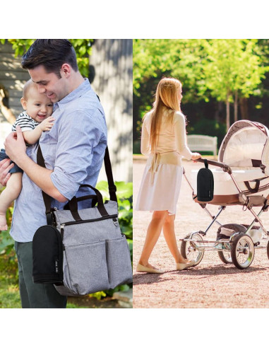 Bolsa Aislante para Botellas de Bebé JOFOL BABE 450ml Negra