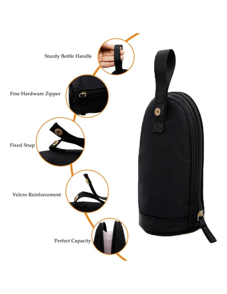 Bolsa Aislante para Botellas de Bebé JOFOL BABE 450ml Negra
