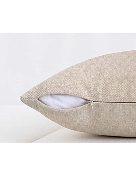 Funda de Cojín Cuadrada Floral EKOBLA 45x45cm Algodón Lino