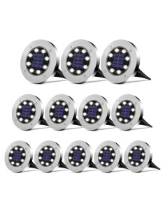 Luces Solares Exteriores 12 Pack Yiwu Jufeng Luz Blanca IP65