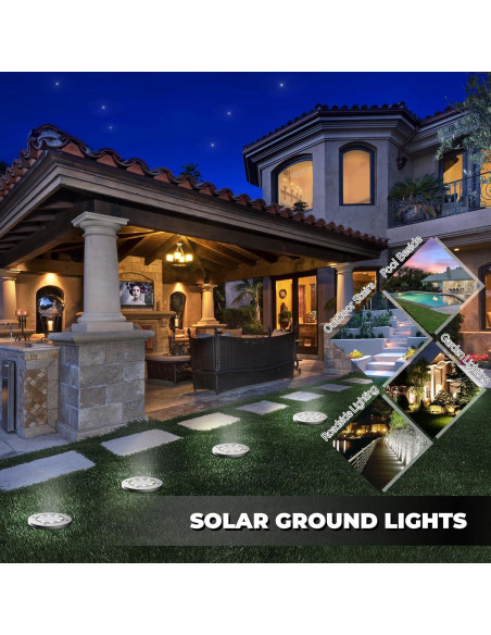 Luces Solares Exteriores 12 Pack Yiwu Jufeng Luz Blanca IP65