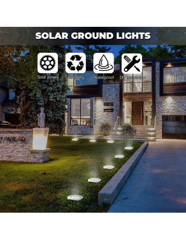 Luces Solares Exteriores 12 Pack Yiwu Jufeng Luz Blanca IP65