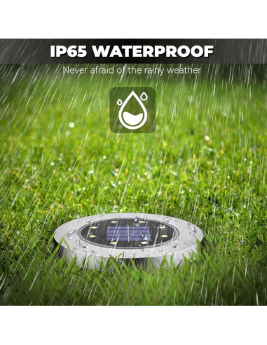 Luces Solares Exteriores 12 Pack Yiwu Jufeng Luz Blanca IP65