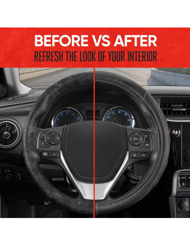 Cubierta de Volante Motor Trend GripDrive Pro Negra 34-37 cm