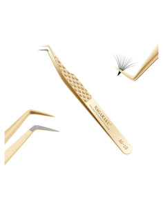 Pinzas de Punta de Fibra NAGARAKU AG-10 Doradas 11.3 cm