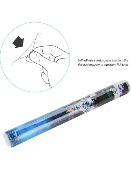 Póster de Acuario HEEPDD 61x41 cm PVC Autoadhesivo Colorido