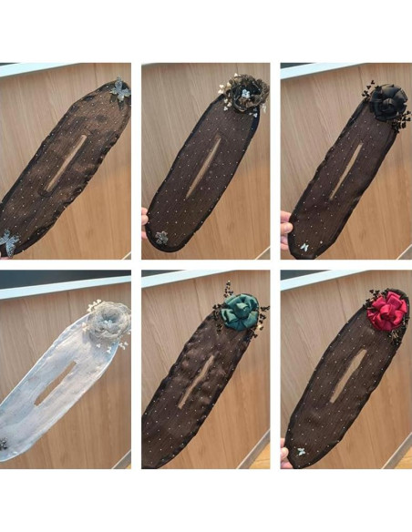 Clip de Pelo y Rodillo de Moño Dumwick 2pcs-AB para Cabello