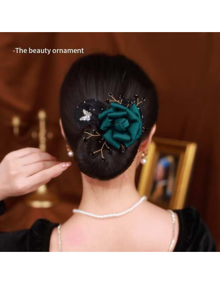 Clip de Pelo y Rodillo de Moño Dumwick 2pcs-AB para Cabello