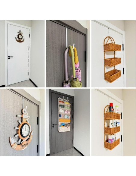 Ganchos sobre la puerta Mars-Rock 4Pcs 5.5" Acero Cromado