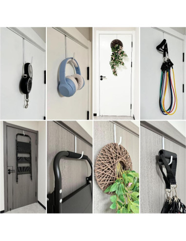 Ganchos sobre la puerta Mars-Rock 4Pcs 5.5" Acero Cromado