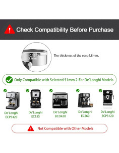 Portafiltro Sin Fondo 51mm WhaleSiper para De'Longhi ECP3420 2
