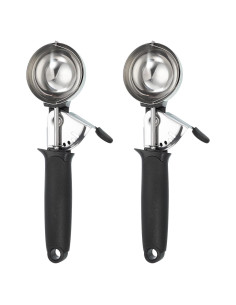 Cucharas para Galletas uxcell 2pcs Acero Inoxidable Negro