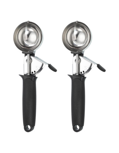 Cucharas para Galletas uxcell 2pcs Acero Inoxidable Negro