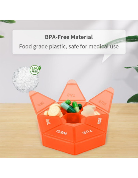 Organizador de Pastillas Cutiland 8 Cajas Coloridas 7 Días