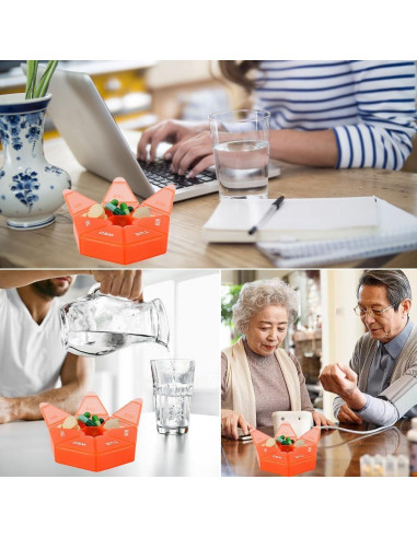 Organizador de Pastillas Cutiland 8 Cajas Coloridas 7 Días