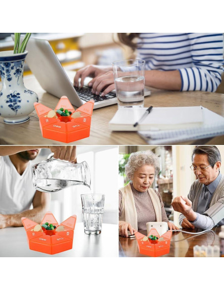 Organizador de Pastillas Cutiland 8 Cajas Coloridas 7 Días